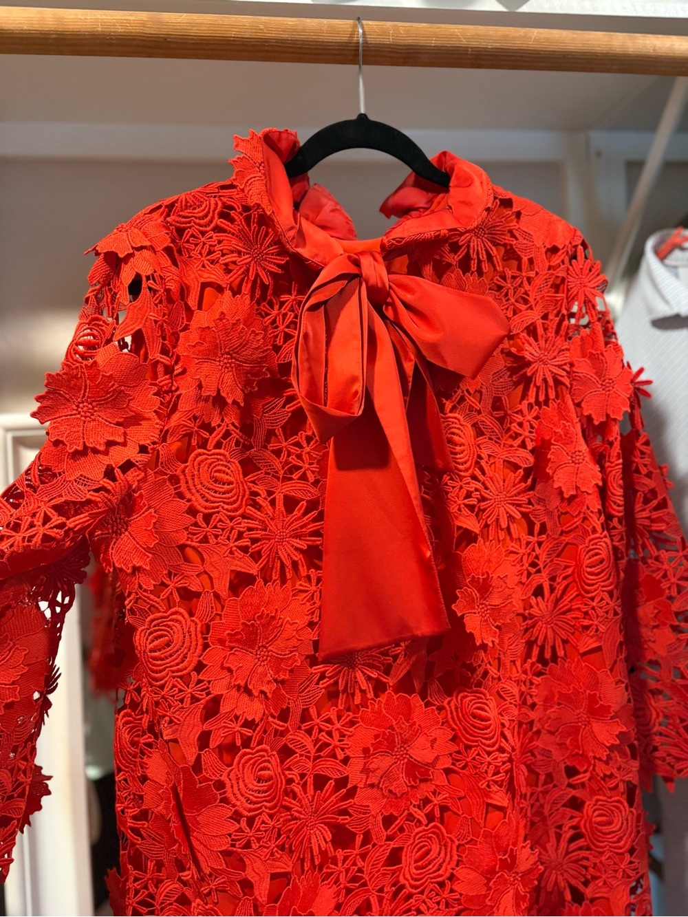 Tuckernuck Red Lace Long Sleeve Dress - Picture 3 of 8